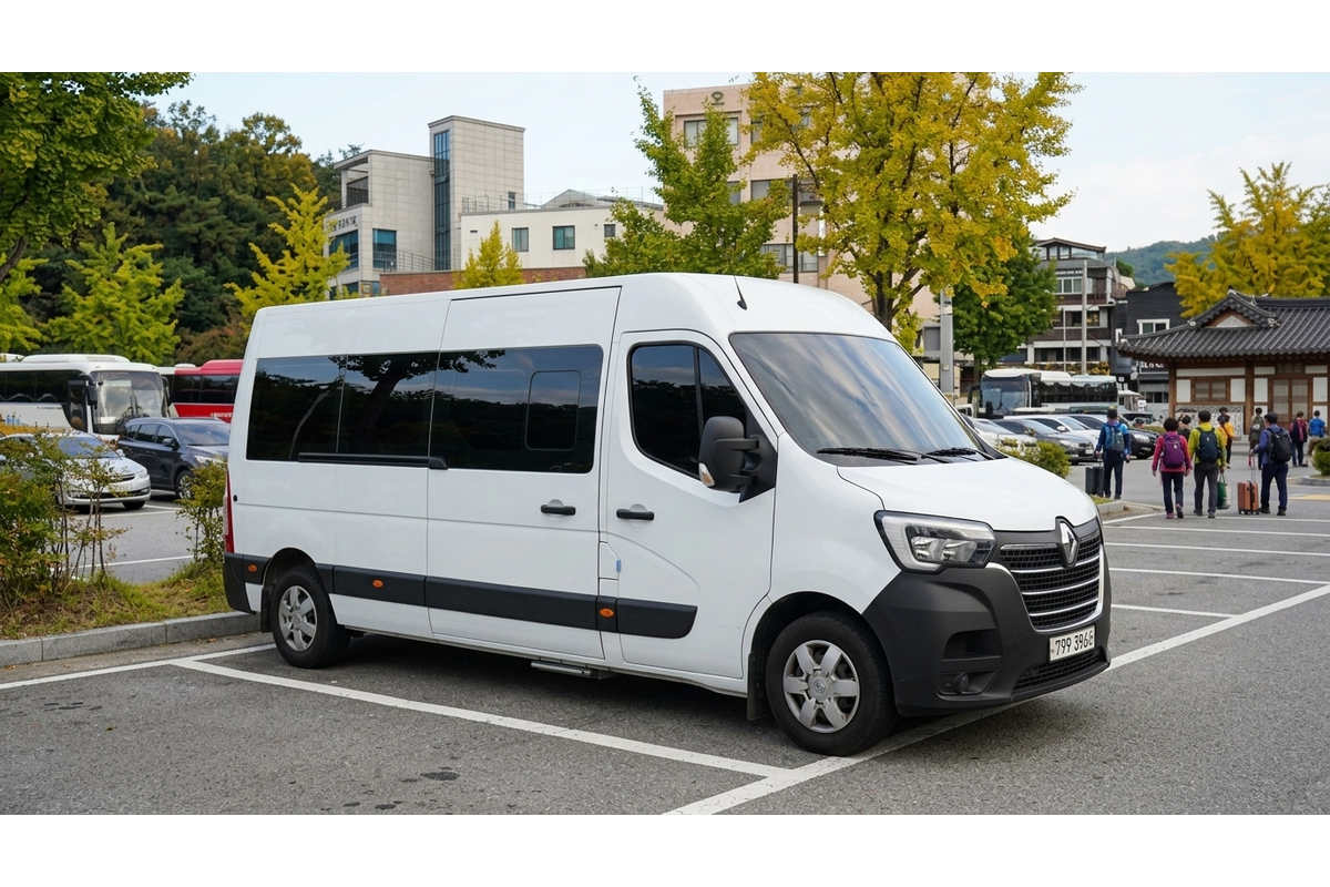 Hire 15 seaters van with Simple English Driver in South Korea